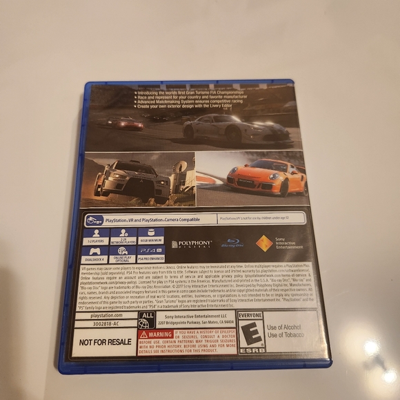 Gran Turismo Sport PS4 Video Game - Picture 2 of 2